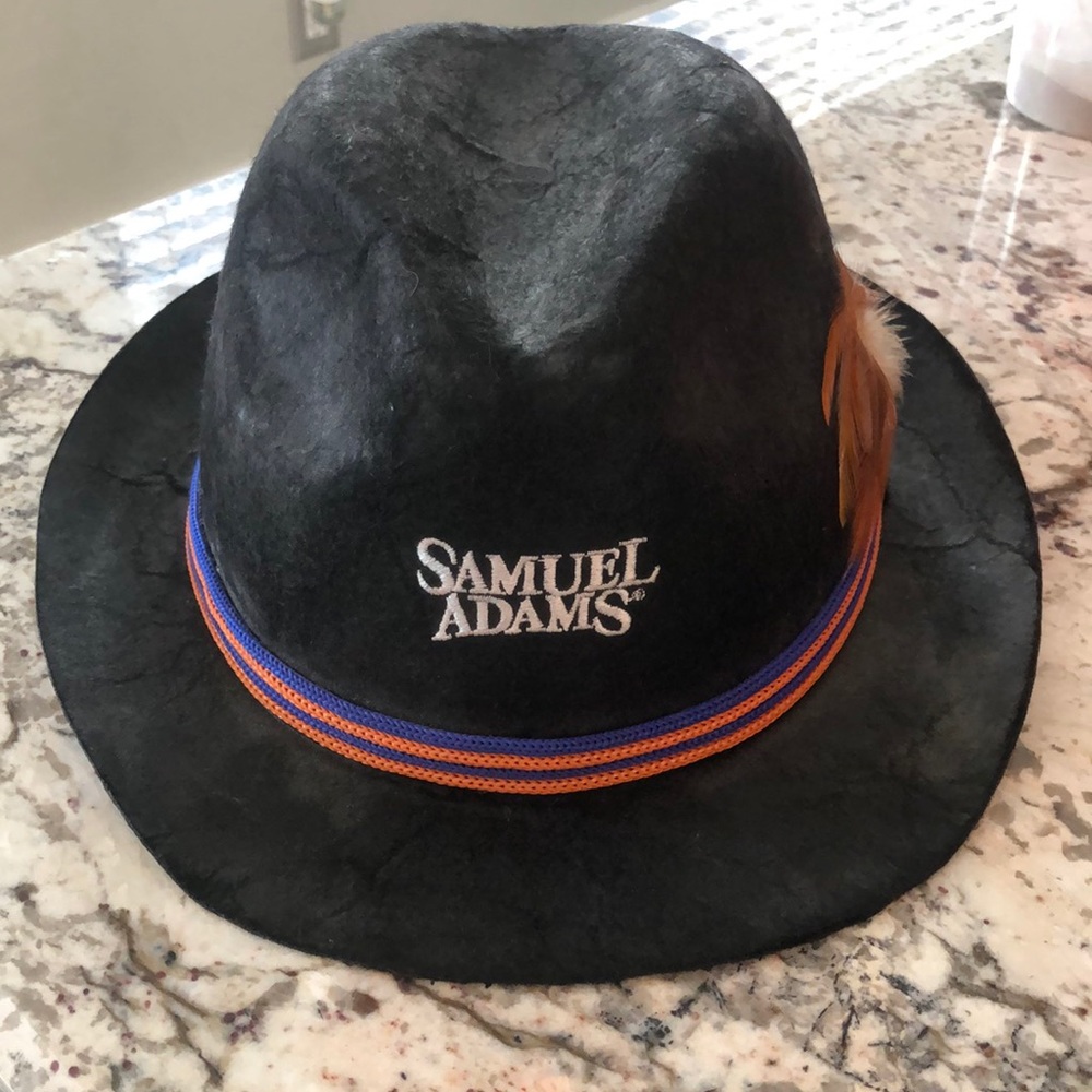 Samuel Adams Black Feathered Hat